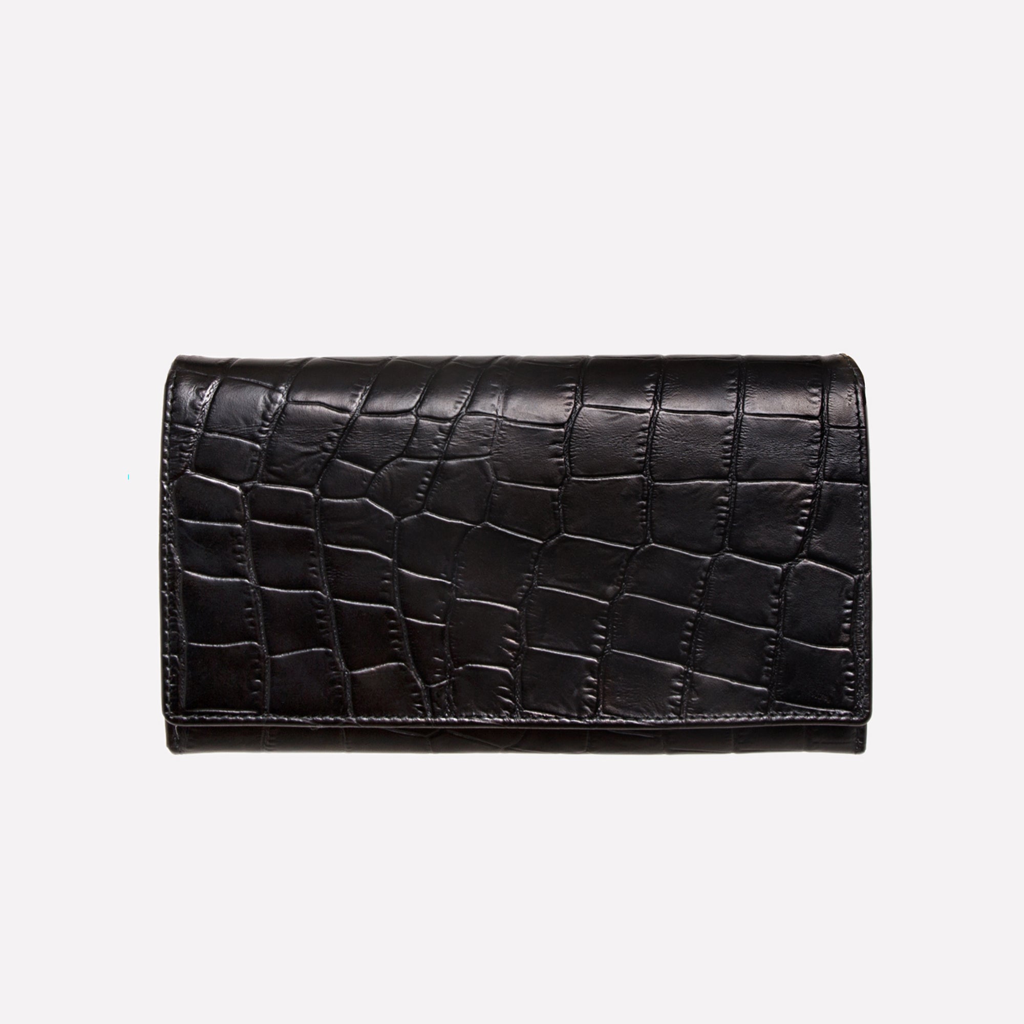 Vintage Gucci Black Crocodile Flap Women’s Shoulder Bag